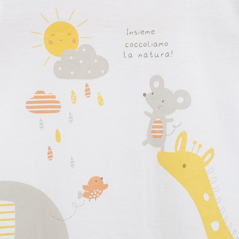 Printed Short-Sleeve Romper White image number 2